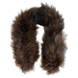 Adrienne Landau Raccoon Fur Clip Scarf